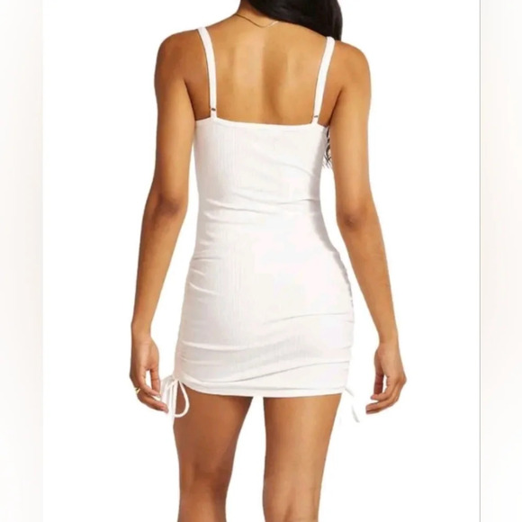 Steve Madden Ivory Spaghetti Strap Mini Dress Size Medium - Picture 2 of 9